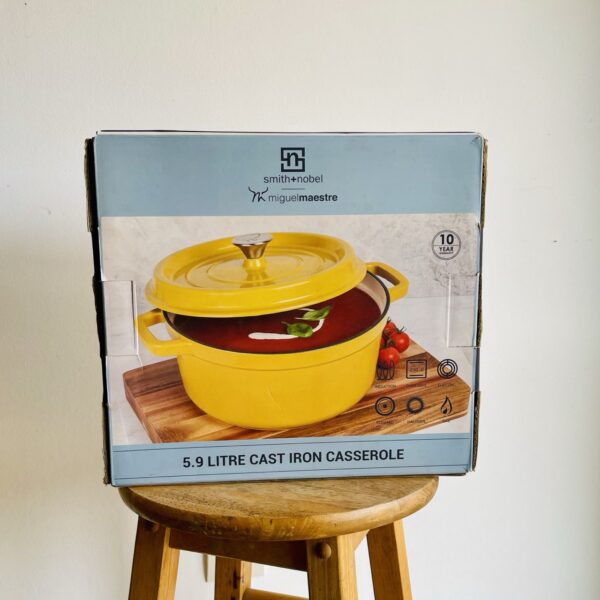 Casserole en Fonte Émaillée Smith+Nobel 5,9 L – Jaune Soleil