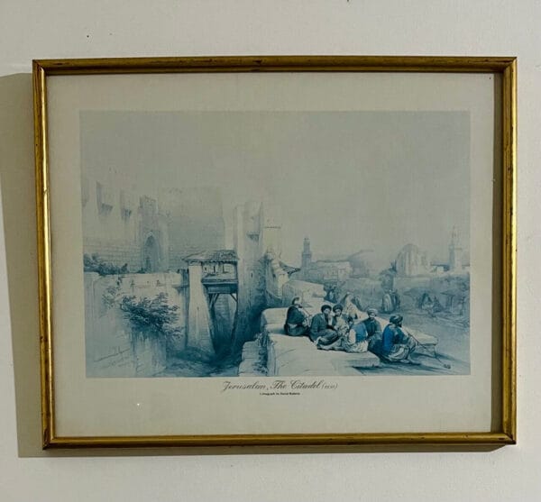 lithographie de David roberts (1839) décrivant la citadelle de Jérusalem
