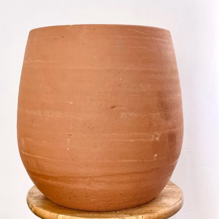 Grand pot en terre cuite striée - Made in Togo